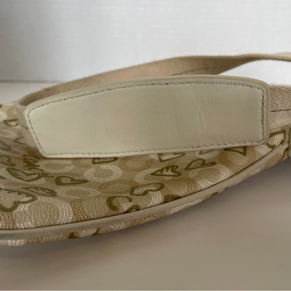 COACH 43758 Waverly Hearts Gold & Khaki PVC Crossbody Swingpack - Picture 7 of 16